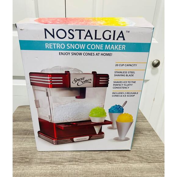 Nostalgia Retro Table-Top Red Snow Cone Maker - Picture 1 of 2